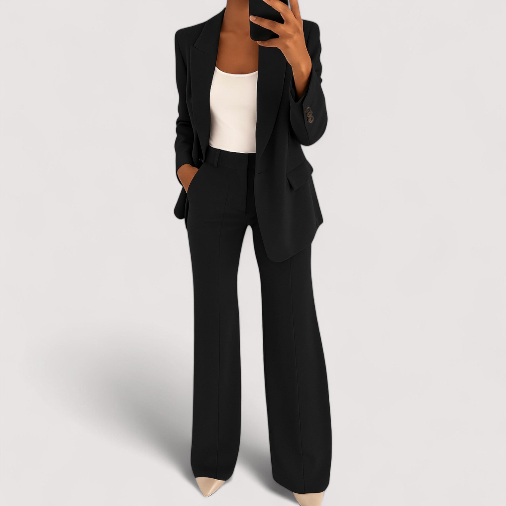 Kine - Tailored Two-Piece Women's Suit Wool UK8-16 Navy