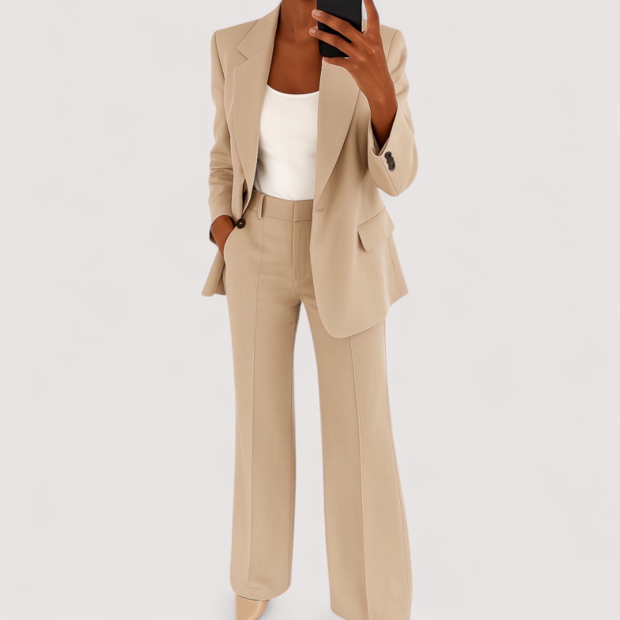 Kine - Tailored Two-Piece Women's Suit Wool UK8-16 Navy