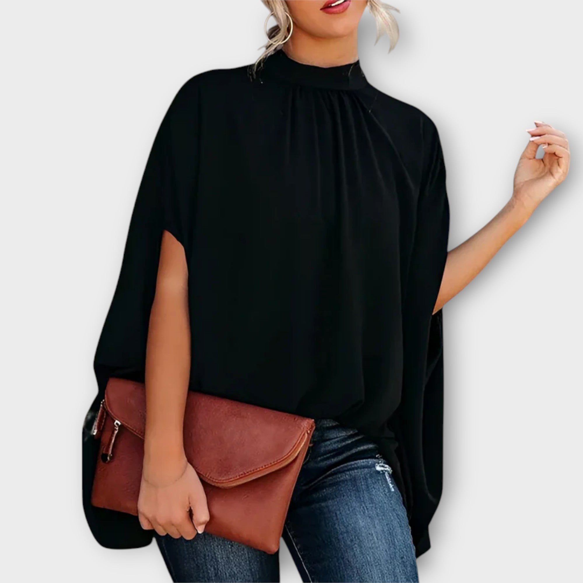 Jacqueline Timeless Elegant Chic Womens Evening Blouse