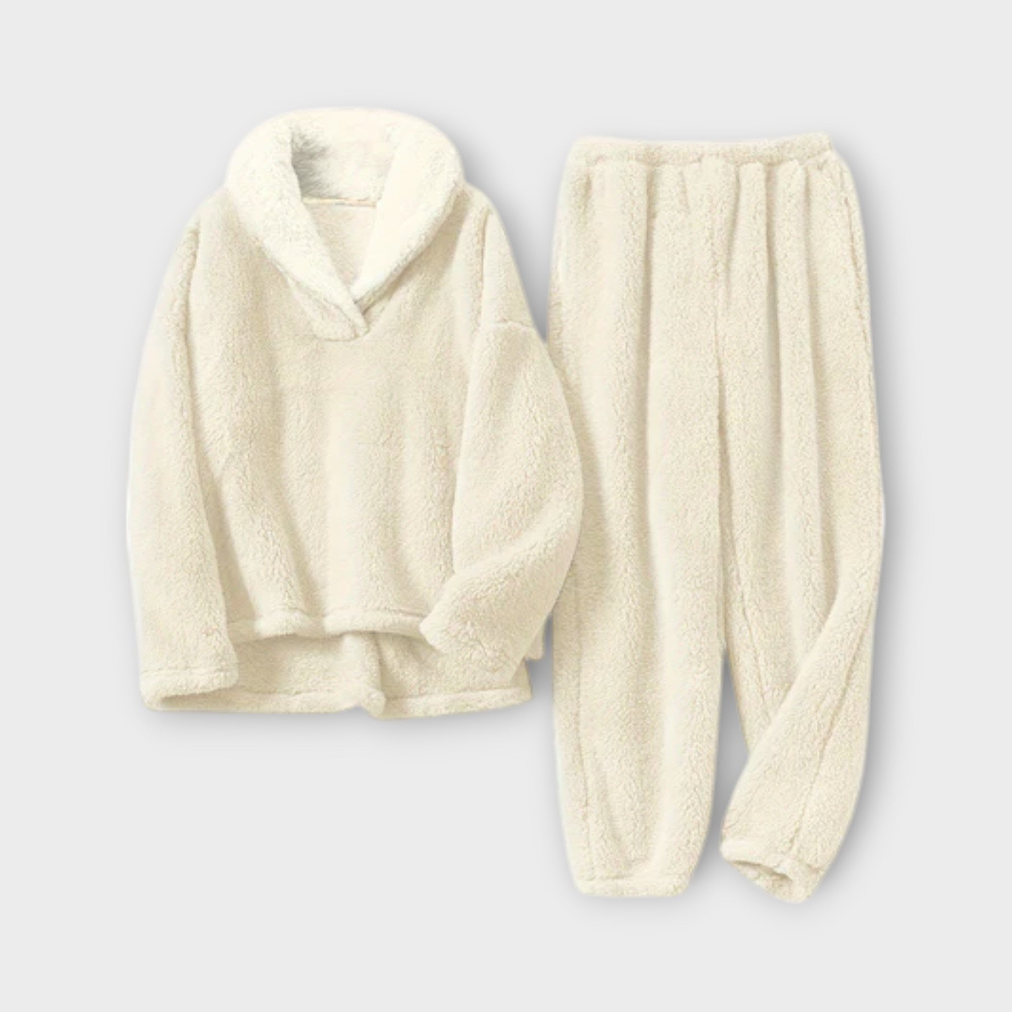 Carmen Cozy Loungewear Set Flannel Top And Trousers