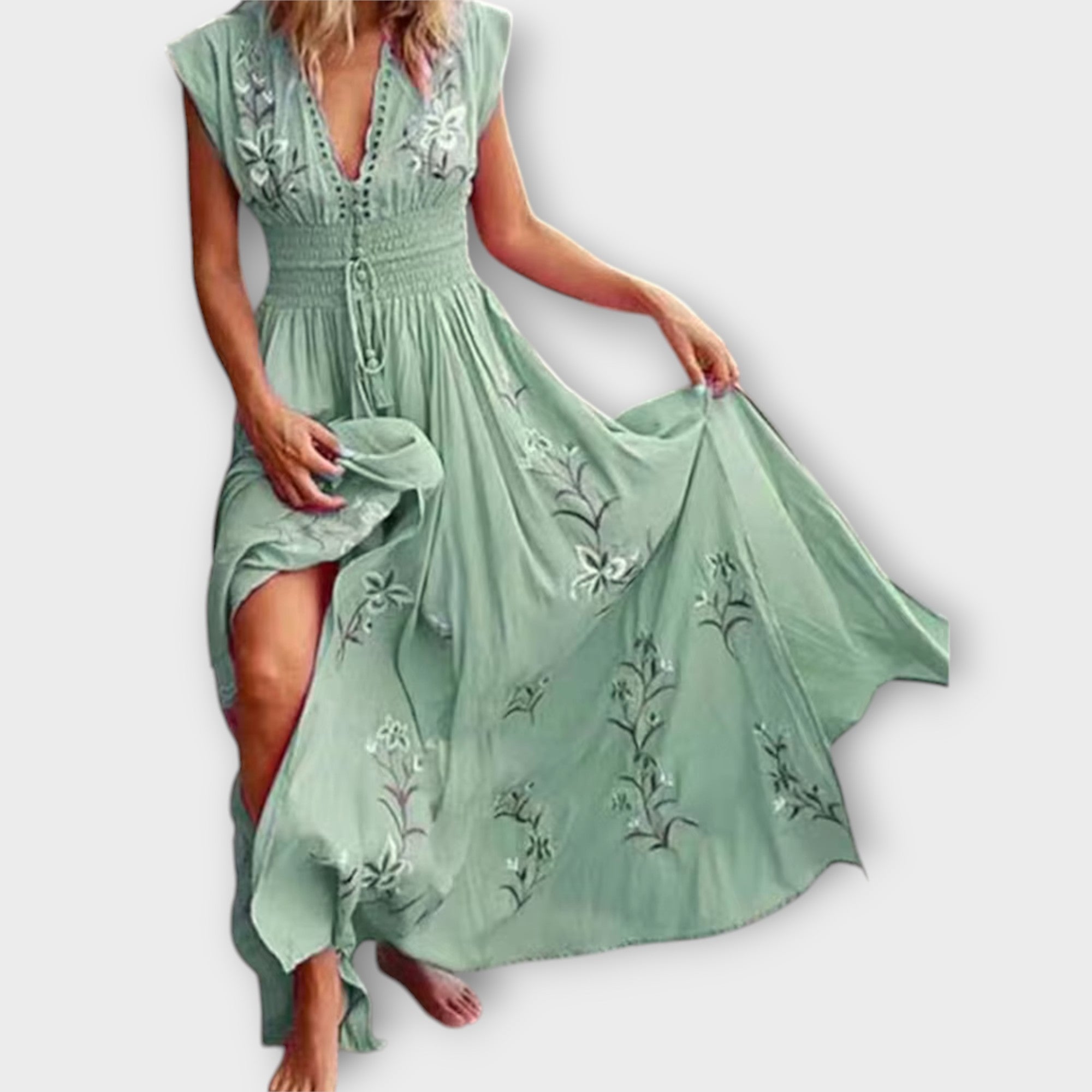 Mireya Bohemian Dress Charming Vintage Embroidered Detail