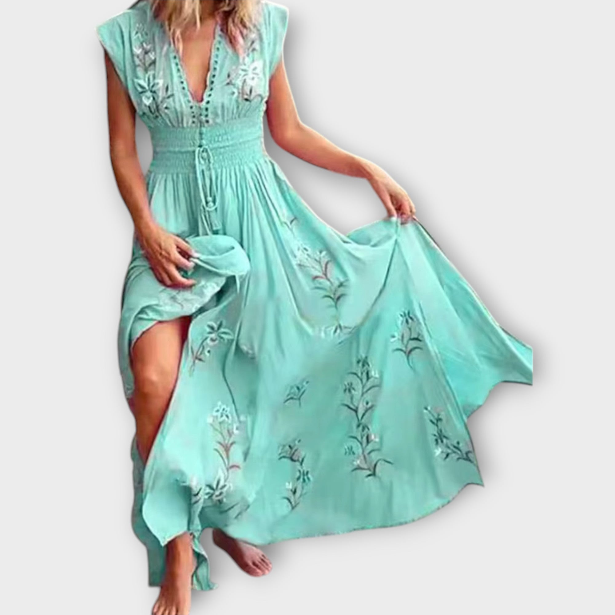Mireya Bohemian Dress Charming Vintage Embroidered Detail