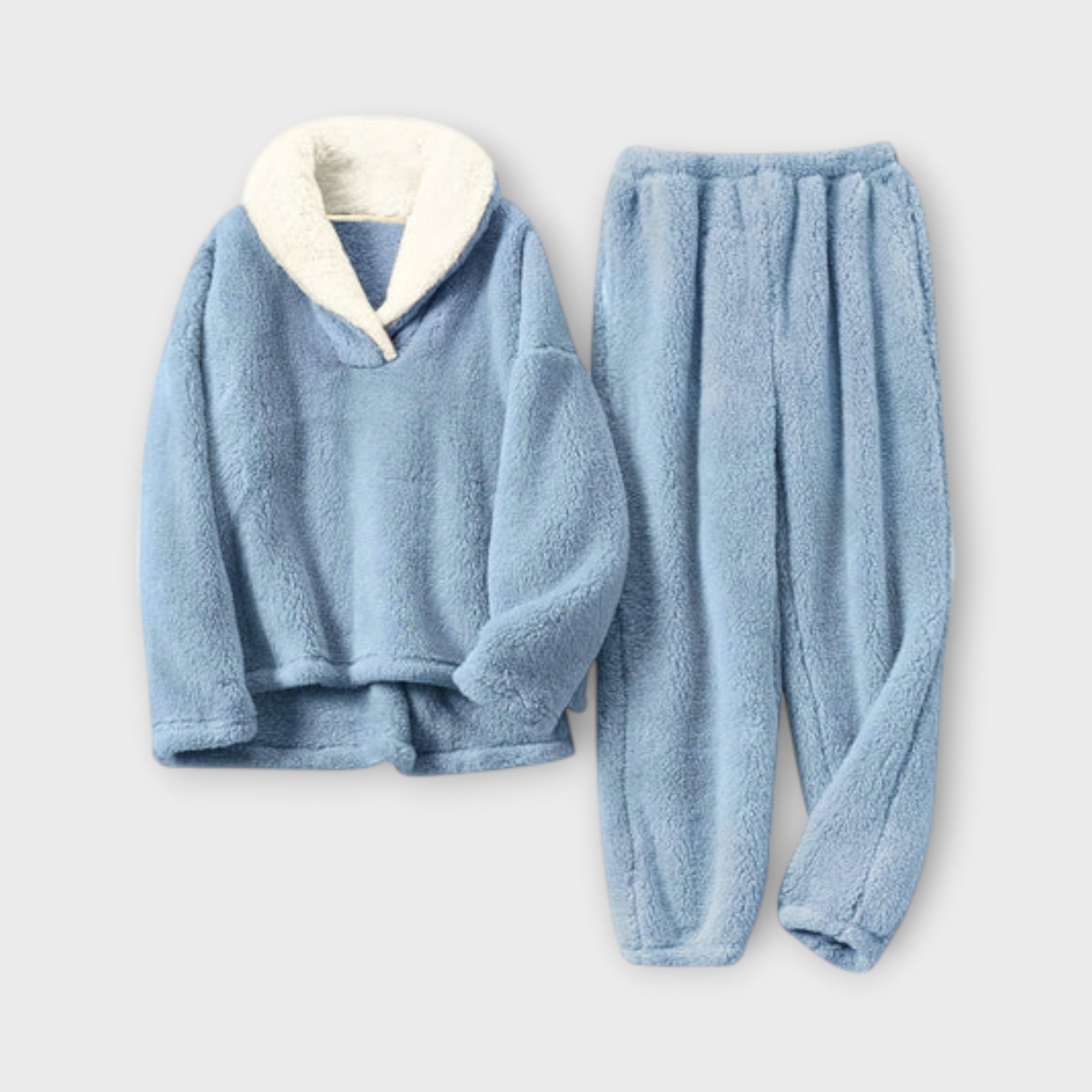 Carmen Cozy Loungewear Set Flannel Top And Trousers