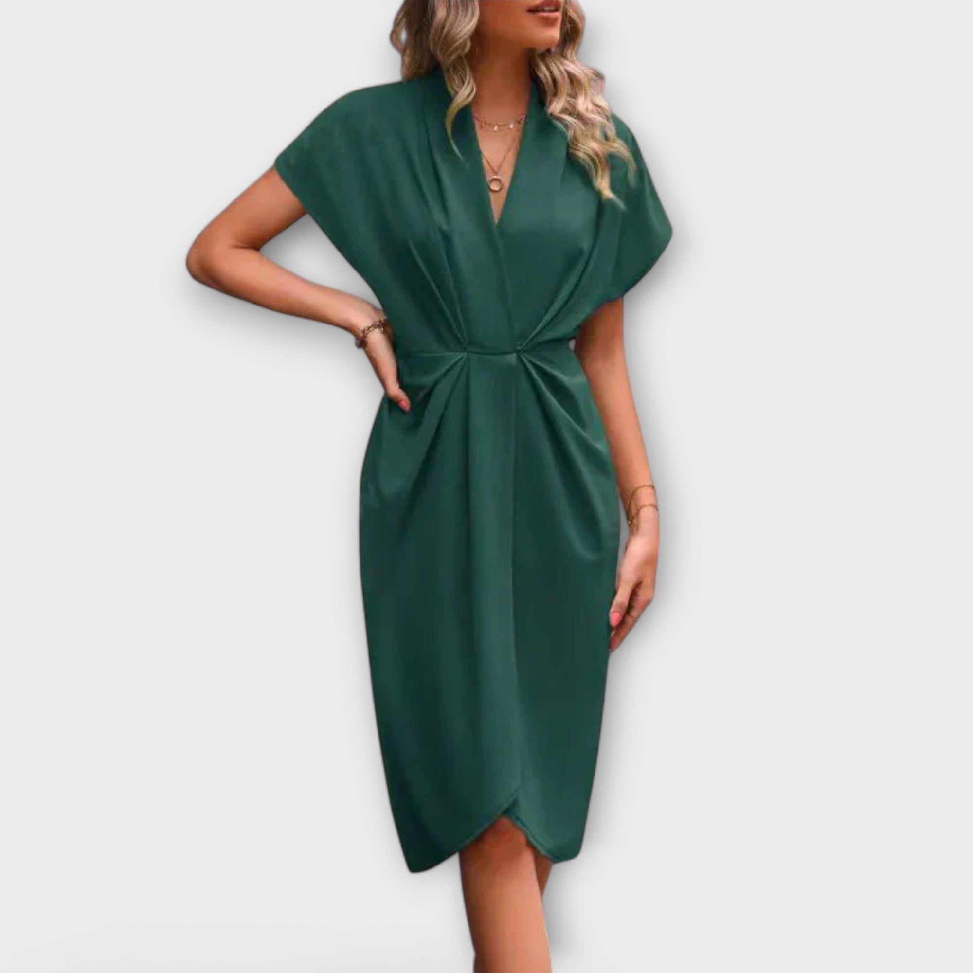 Mariana Wrap Midi Dress Elegant Sophisticated Design