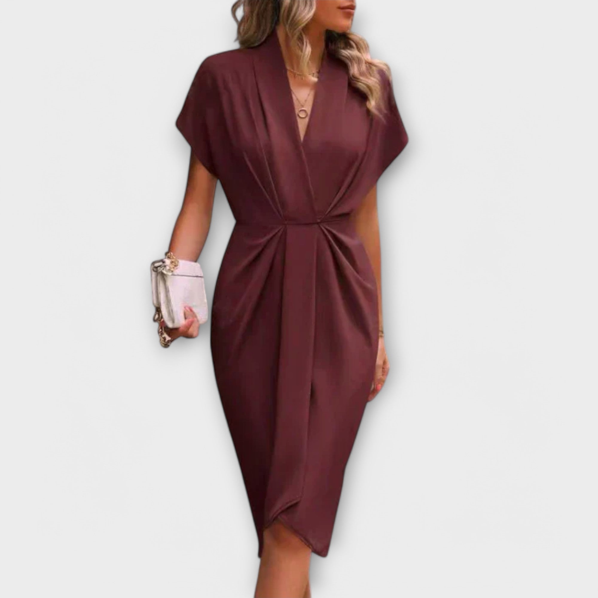 Mariana Wrap Midi Dress Elegant Sophisticated Design