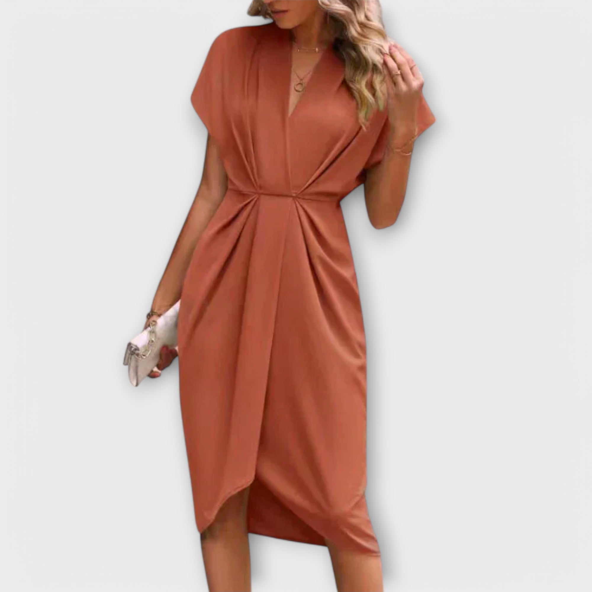 Mariana Wrap Midi Dress Elegant Sophisticated Design