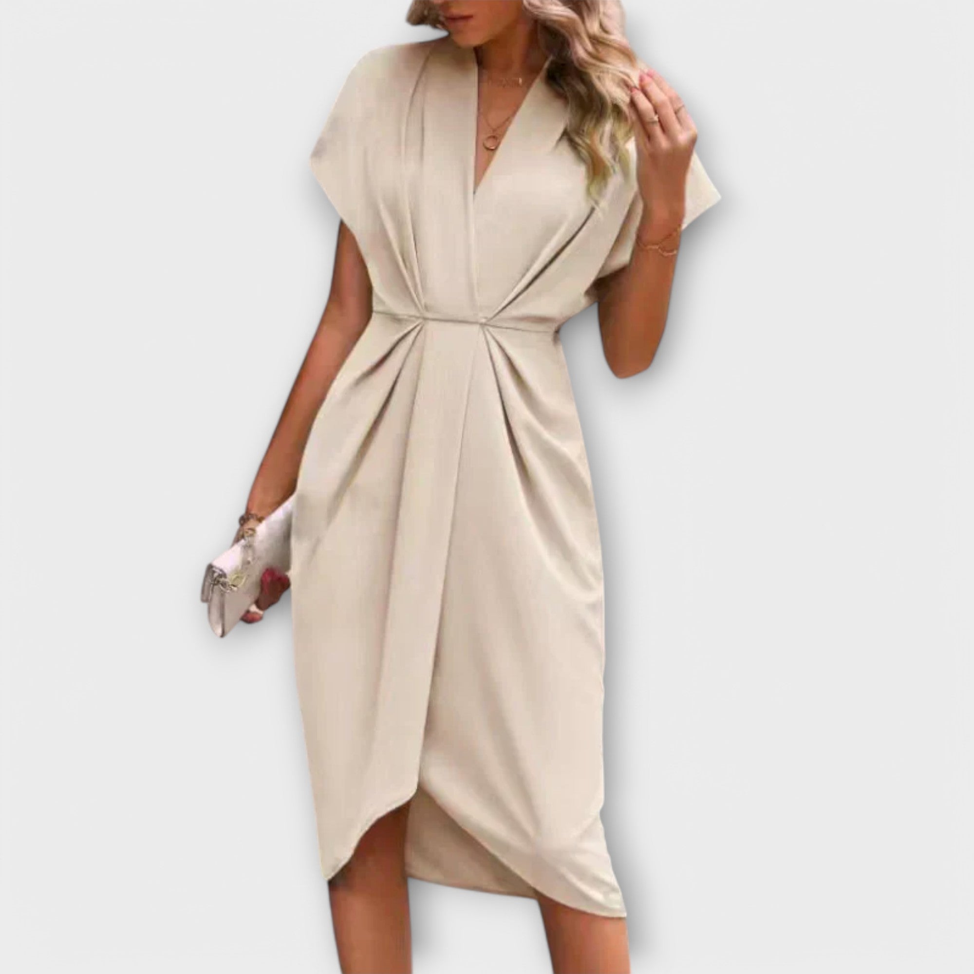 Mariana Wrap Midi Dress Elegant Sophisticated Design