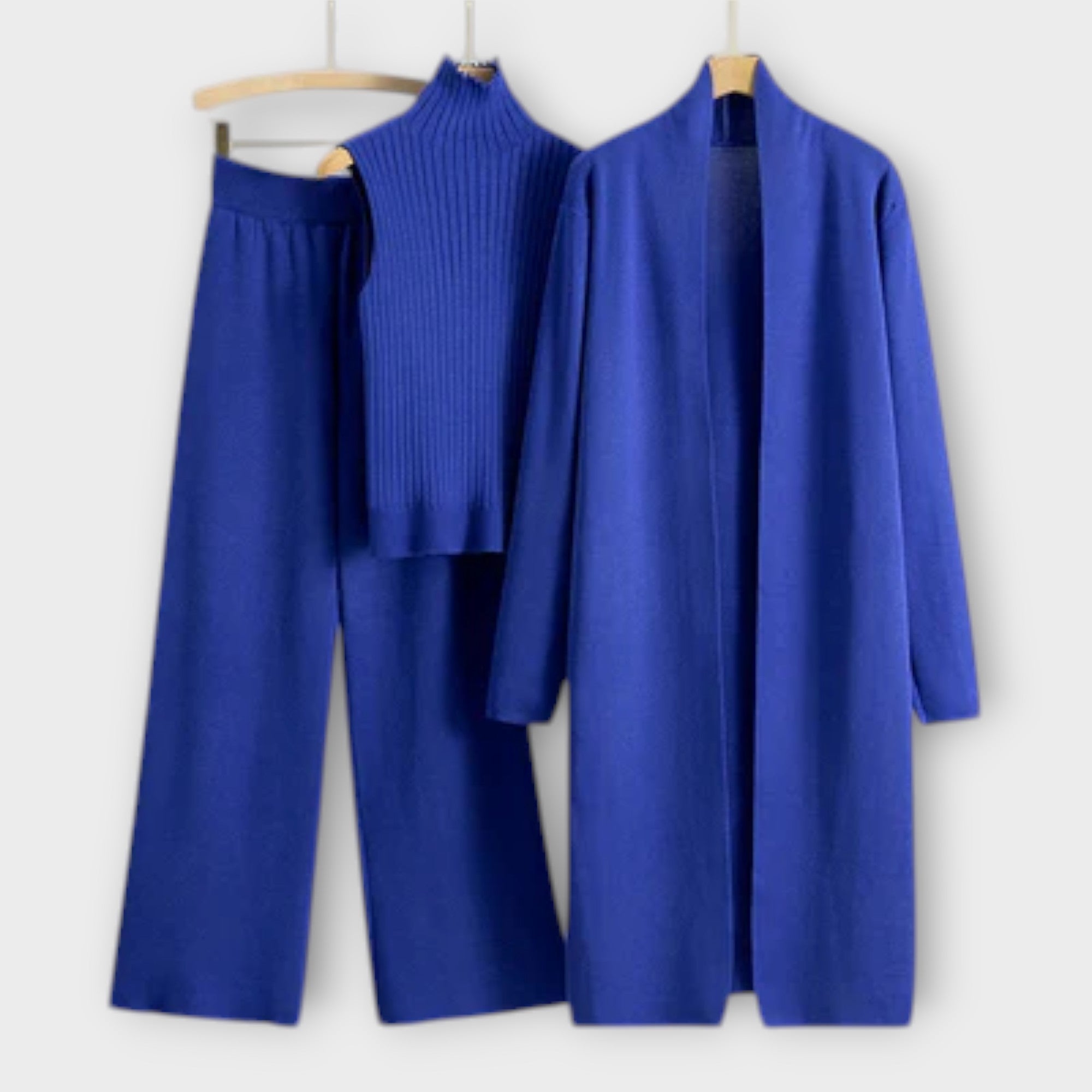 Estefanía Chic Three Piece Set Womens Cardigan Trousers