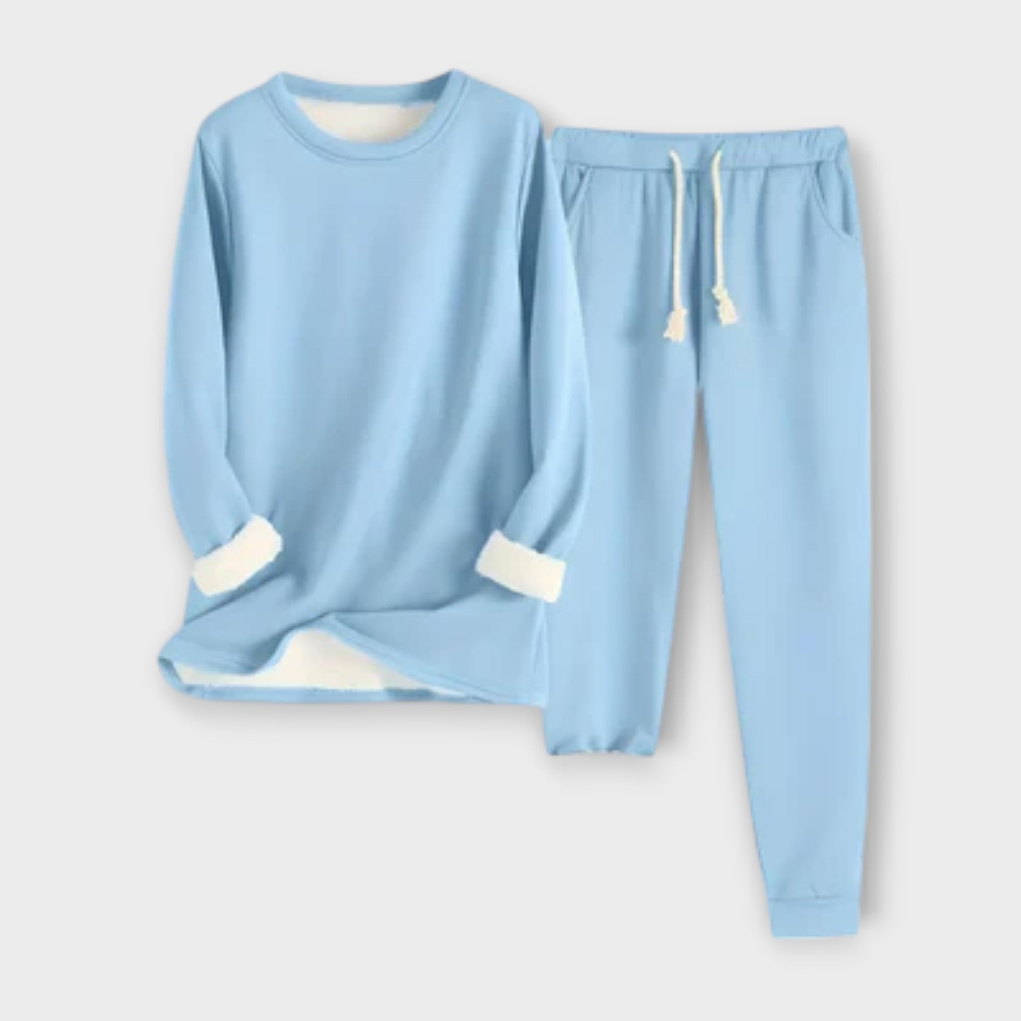 Clara Loungewear Set Cotton Blend Small Grey Relaxed Days
