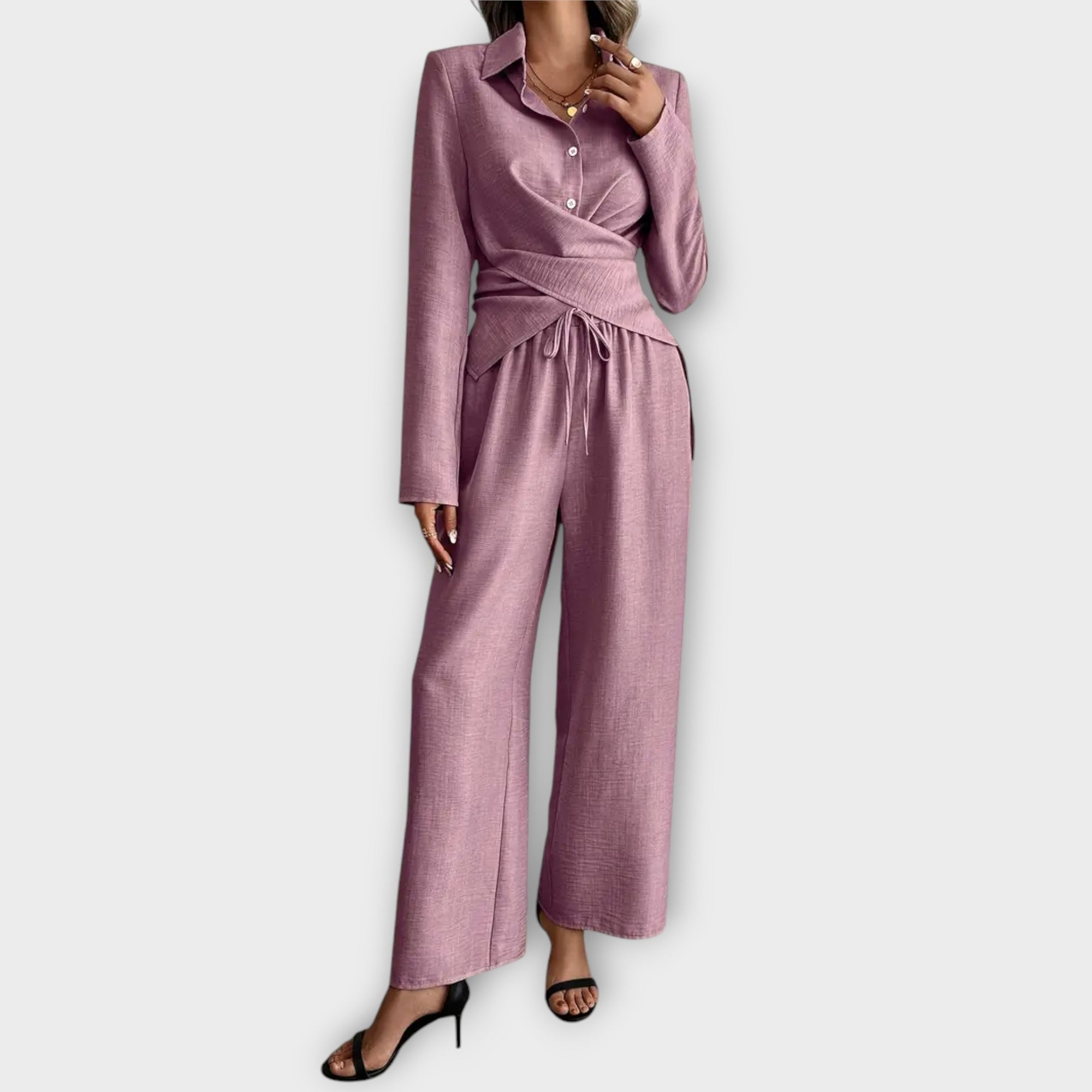 Livia Fresh Chic Two Piece Lightweight Summer Set For Women