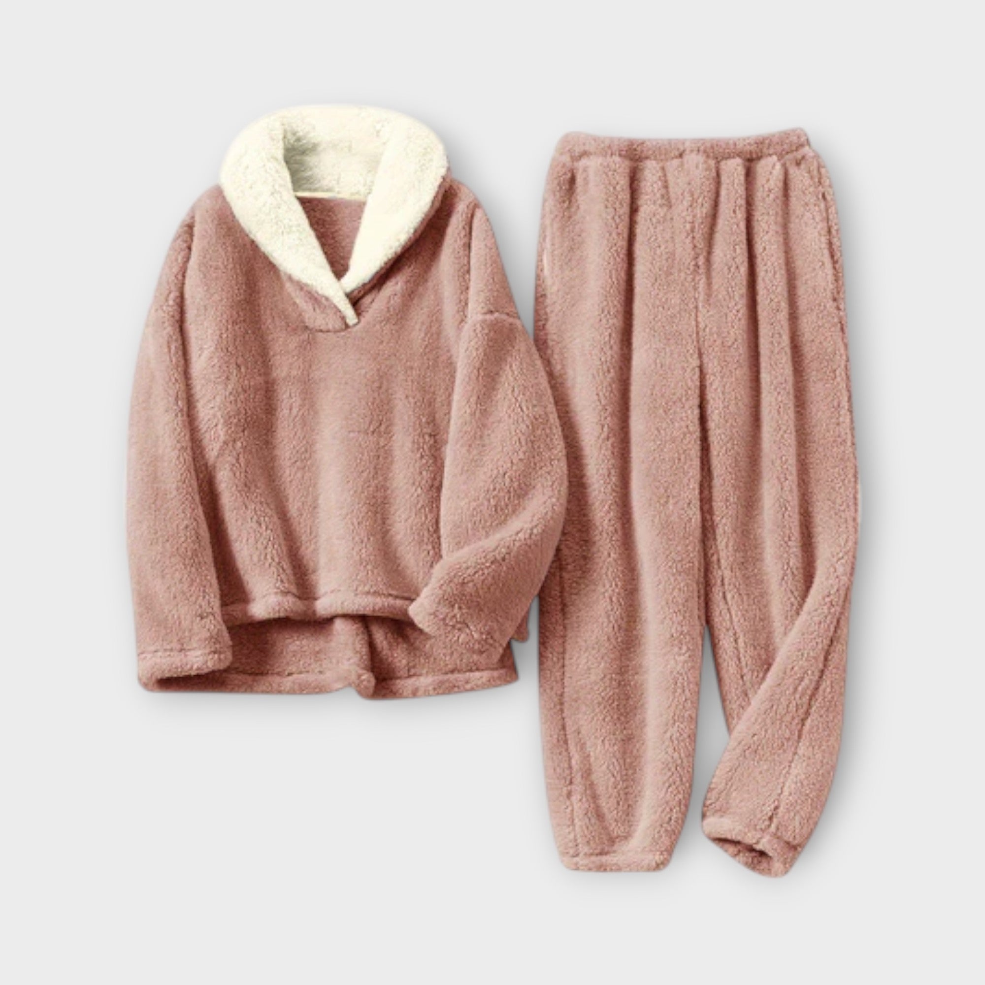 Carmen Cozy Loungewear Set Flannel Top And Trousers