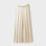 Lucia Knit Set - Sweater Vest With Trousers Cream Relaxed