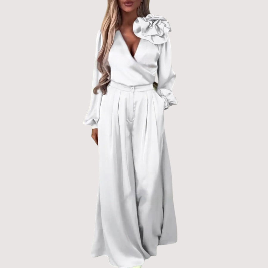 Grethe - Satin Luxe Set - Satin Champagne - Evening Wear