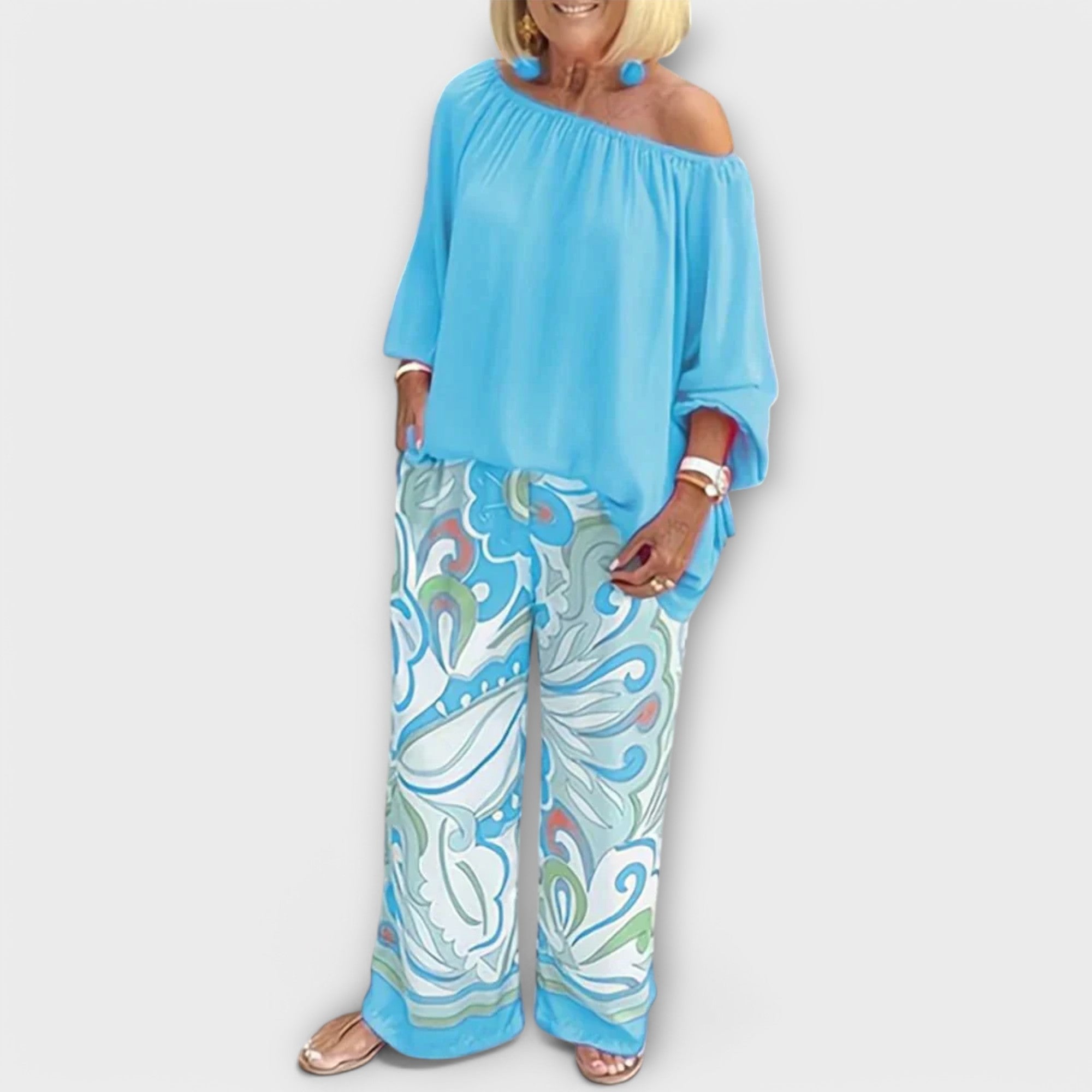 Yesenia Two Piece Set Elegant Lightweight Summer Look