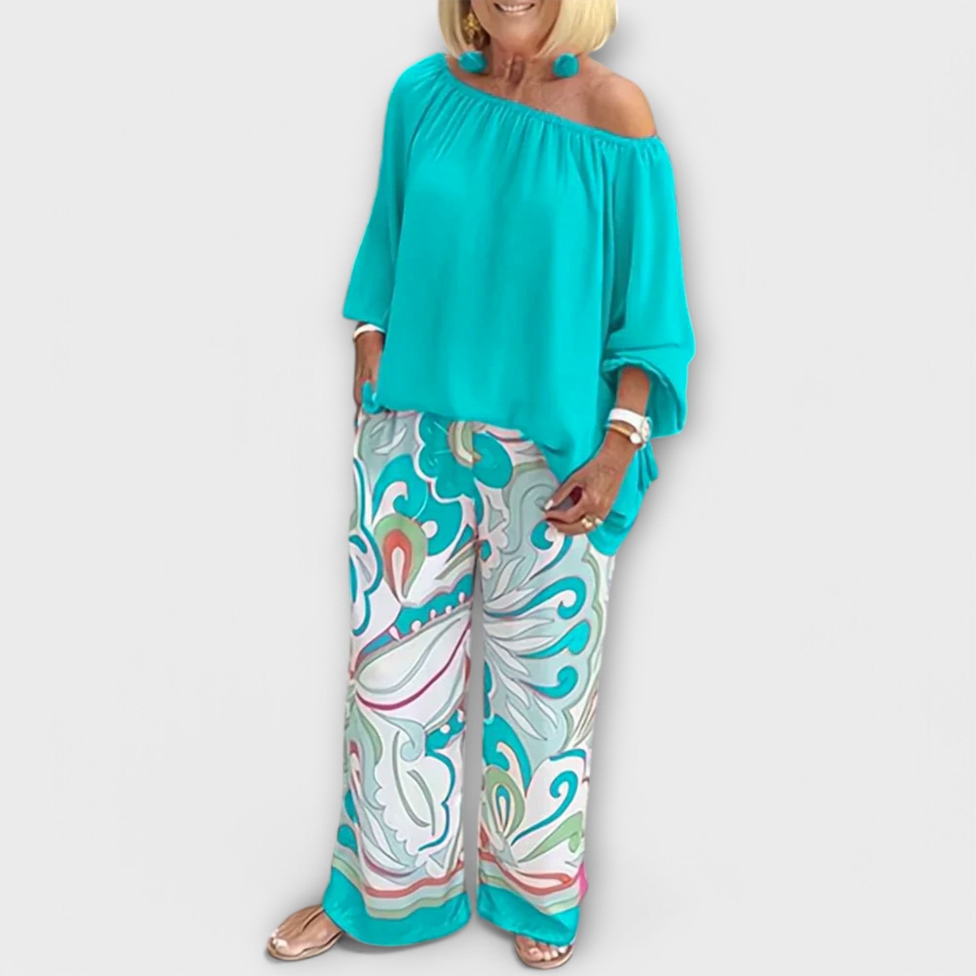 Yesenia Two Piece Set Elegant Lightweight Summer Look